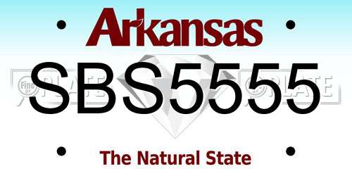 SBS5555 Arkansas License Plate