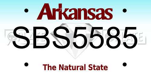 SBS5585 Arkansas License Plate