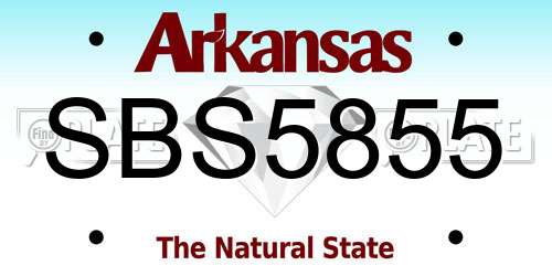 SBS5855 Arkansas License Plate