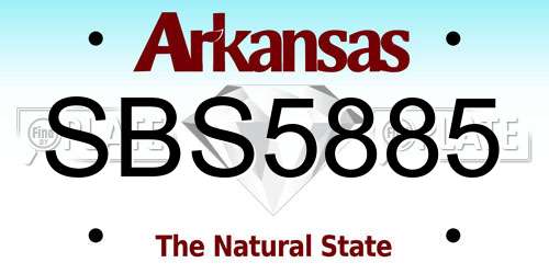 SBS5885 Arkansas License Plate