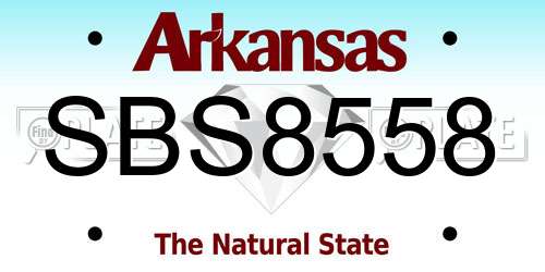 SBS8558 Arkansas License Plate