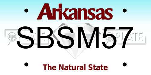 SBSM57 Arkansas License Plate