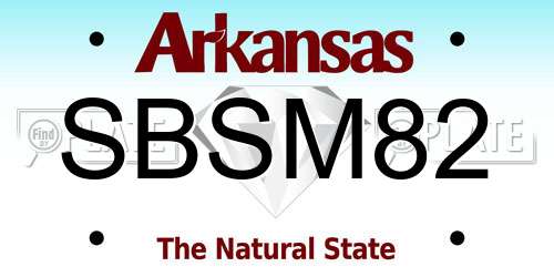 SBSM82 Arkansas License Plate