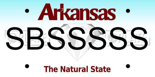 SBSSSSS Arkansas License Plate