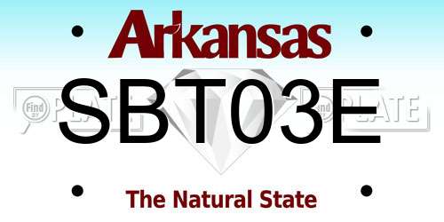 SBT03E Arkansas License Plate