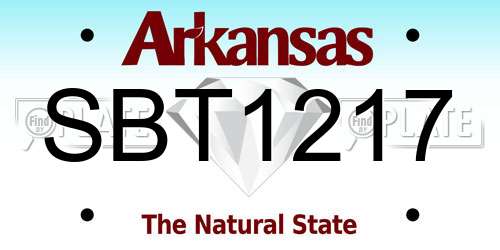 SBT1217 Arkansas License Plate