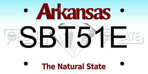 SBT51E Arkansas License Plate