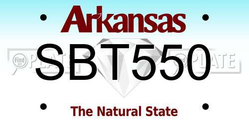 SBT550 Arkansas License Plate