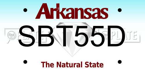 SBT55D Arkansas License Plate