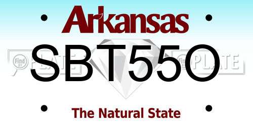 SBT55O Arkansas License Plate