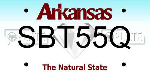 SBT55Q Arkansas License Plate