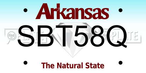SBT58Q Arkansas License Plate