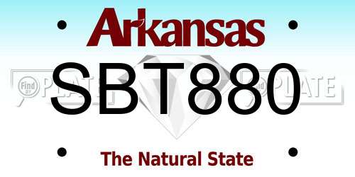 SBT880 Arkansas License Plate