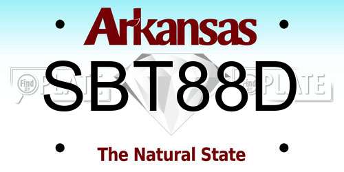 SBT88D Arkansas License Plate