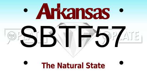 SBTF57 Arkansas License Plate
