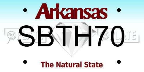 SBTH70 Arkansas License Plate