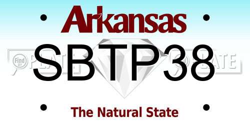 SBTP38 Arkansas License Plate