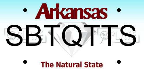SBTQTTS Arkansas License Plate