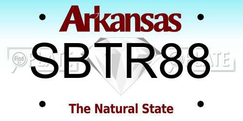 SBTR88 Arkansas License Plate