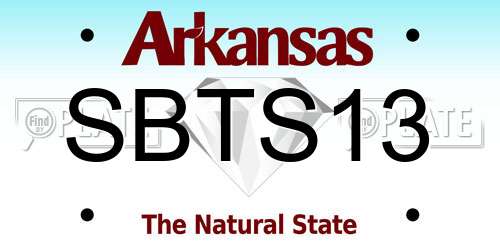 SBTS13 Arkansas License Plate