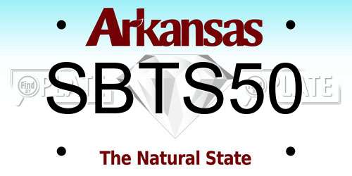 SBTS50 Arkansas License Plate