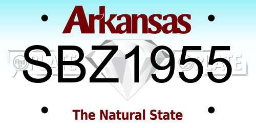 SBZ1955 Arkansas License Plate