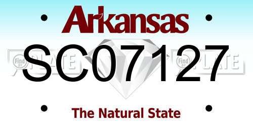 SC07127 Arkansas License Plate