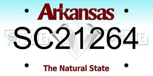 SC21264 Arkansas License Plate