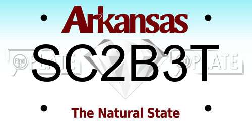 SC2B3T Arkansas License Plate