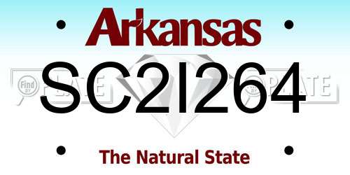 SC2I264 Arkansas License Plate