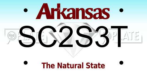 SC2S3T Arkansas License Plate