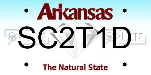 SC2T1D Arkansas License Plate