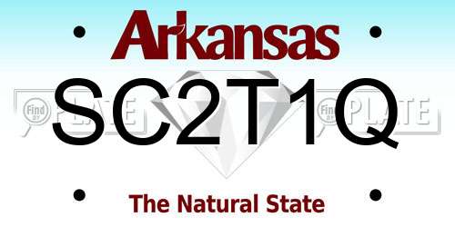 SC2T1Q Arkansas License Plate