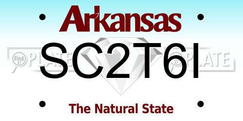 SC2T6I Arkansas License Plate
