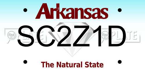 SC2Z1D Arkansas License Plate