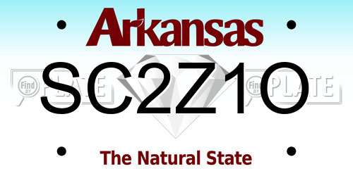 SC2Z1O Arkansas License Plate