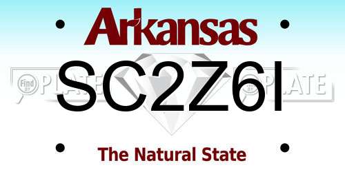 SC2Z6I Arkansas License Plate