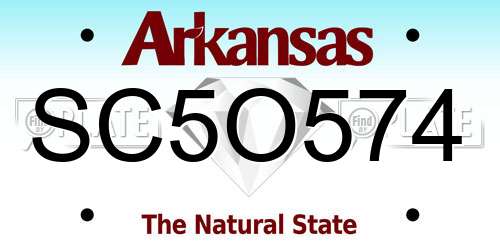 SC5O574 Arkansas License Plate