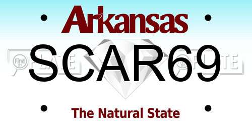 SCAR69 Arkansas License Plate