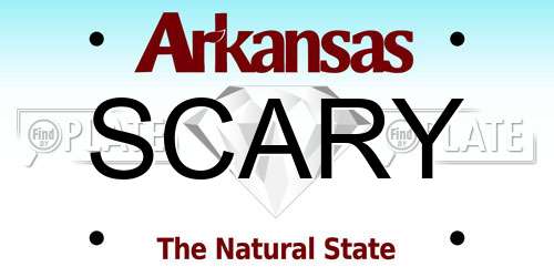 SCARY Arkansas License Plate