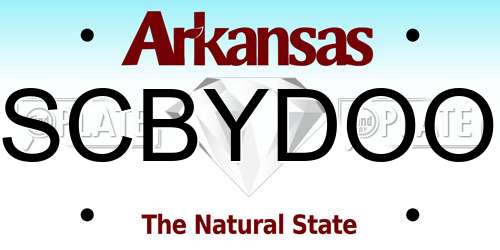 SCBYDOO Arkansas License Plate