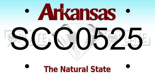 SCC0525 Arkansas License Plate