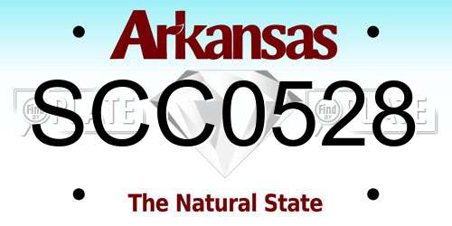 SCC0528 Arkansas License Plate