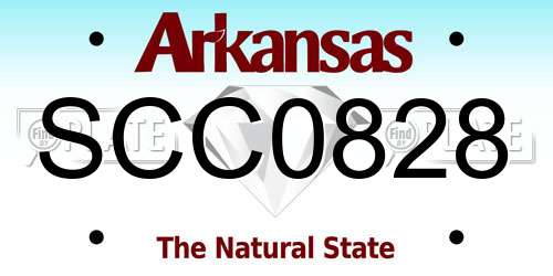 SCC0828 Arkansas License Plate