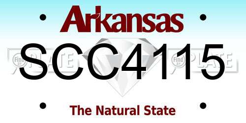 SCC4115 Arkansas License Plate