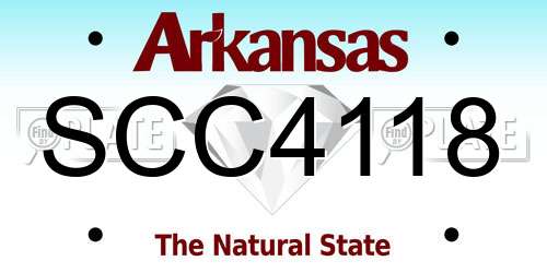 SCC4118 Arkansas License Plate