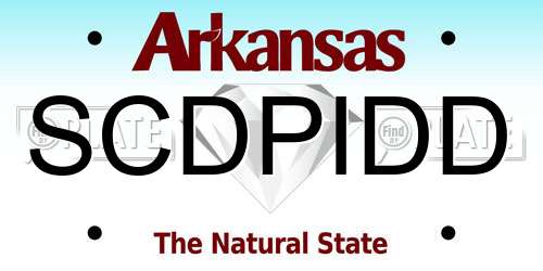 SCDPIDD Arkansas License Plate