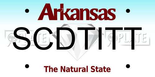 SCDTITT Arkansas License Plate