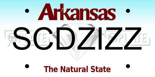 SCDZIZZ Arkansas License Plate