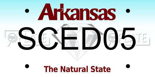 SCED05 Arkansas License Plate